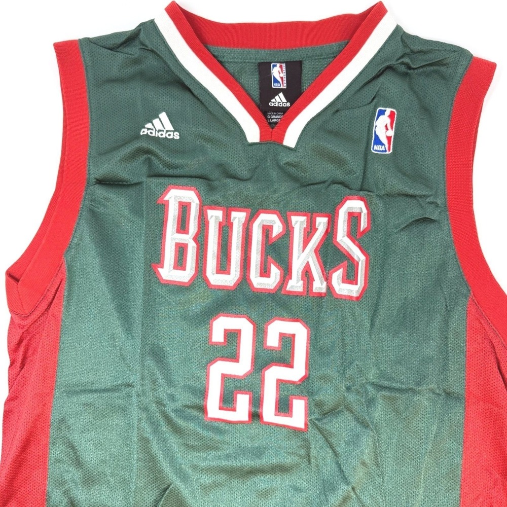 Adidas Milwaukee Bucks‎ Michael Redd 22 Jersey Green Red Youth Large 14-16 NBA